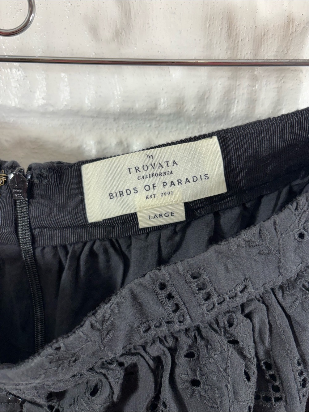 Trovata Birds of Paradis Lisette Eyelet Midi Skirt Large NWT - Picture 5 of 11